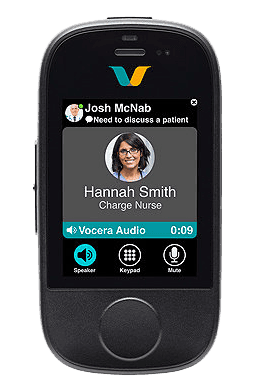 Secure voice calls and text messages between individual team members or an entire care team.